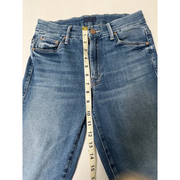 Mother Denim High Waisted Looker Ankle Fray jeans in hop on hop off size 25 - Picture 8 of 10